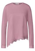 Langarm Shirt mit diagonalem Saum pearly rose