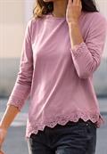 Langarm Shirt mit diagonalem Saum pearly rose