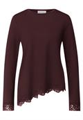 Langarm Shirt mit diagonalem Saum russet red