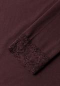 Langarm Shirt mit diagonalem Saum russet red