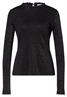 Langarm Shirt mit Rundhals und Rüschen black