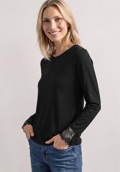 langarm-shirt-mit-rundhals-und-spitze-black