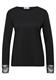 Langarm Shirt mit Rundhals und Spitze black
