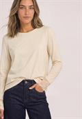 Langarm Shirt mit Rundhals und Spitze pure beige
