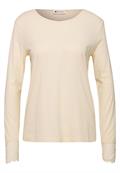Langarm Shirt mit Rundhals und Spitze pure beige