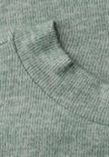 Langarm Shirt mit Rundhals und Spitzenborte eucalyptus green mel.
