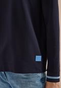 Langarm Shirt mit Rundhals und Streifendetail urban dark blue