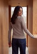 Langarm Shirt mit schmalem Streifenmuster mocha brown