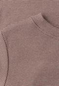 Langarm Shirt mit schmalem Streifenmuster mocha brown