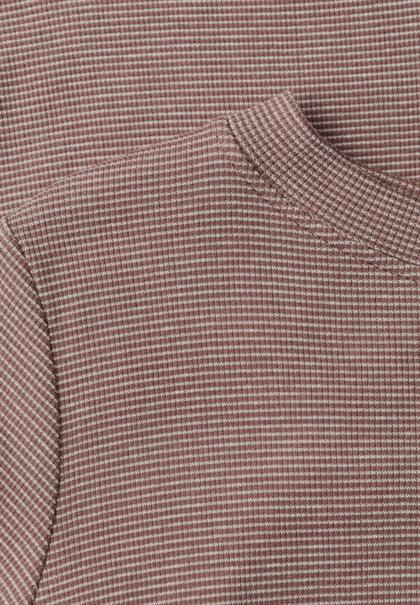 Langarm Shirt mit schmalem Streifenmuster mocha brown