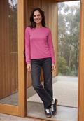 Langarm Shirt mit schmalem Streifenmuster pink flash