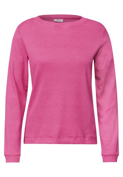 Langarm Shirt mit schmalem Streifenmuster pink flash