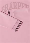 Langarm Shirt mit Stehkragen und Wording mellow rose