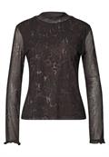 Langarm Shirt mit Turtle Neck charred brown