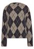 Langarm Shirt mit Turtle Neck und Muster clay sand