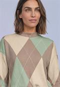 Langarm Shirt mit Turtle Neck und Muster eucalyptus green