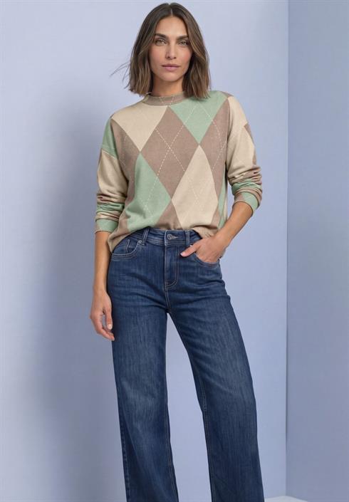 langarm-shirt-mit-turtle-neck-und-muster-eucalyptus-green