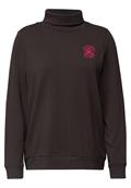 Langarm Shirt mit Turtle Neck und Print truffle brown