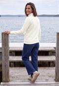 Langarm Shirt mit Turtle Neck und Print vanilla white