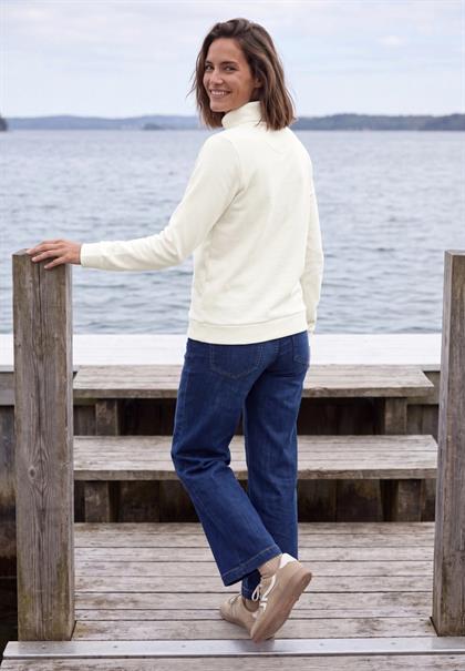 Langarm Shirt mit Turtle Neck und Print vanilla white