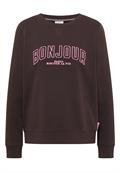 Langarm Sweatshirt mit Stickerei macchiato brown