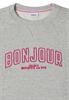 Langarm Sweatshirt mit Stickerei milky grey melange