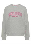 Langarm Sweatshirt mit Stickerei milky grey melange