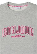 Langarm Sweatshirt mit Stickerei milky grey melange