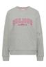 Langarm Sweatshirt mit Stickerei milky grey melange