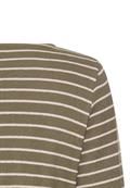 Langarm-T-Shirt aus Bio-Baumwolle shadow khaki stripes