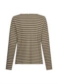 Langarm-T-Shirt aus Bio-Baumwolle shadow khaki stripes