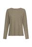 Langarm-T-Shirt aus Bio-Baumwolle shadow khaki stripes