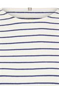 Langarm-T-Shirt aus reiner Baumwolle indigo blue- milk wh