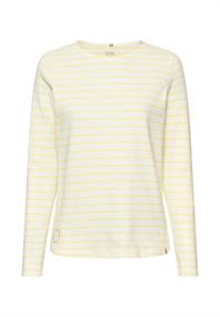 Langarm-T-Shirt aus reiner Baumwolle lemon- milk white