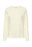 Langarm-T-Shirt aus reiner Baumwolle lemon- milk white