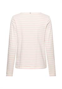 Langarm-T-Shirt aus reiner Baumwolle pink- milk white