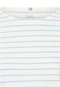 Langarm-T-Shirt aus reiner Baumwolle soft blue- milk whit