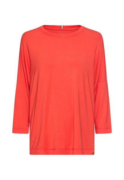 Langarm T-Shirt mit 3/4 Ärmeln und seitlichen Schlitzen flame