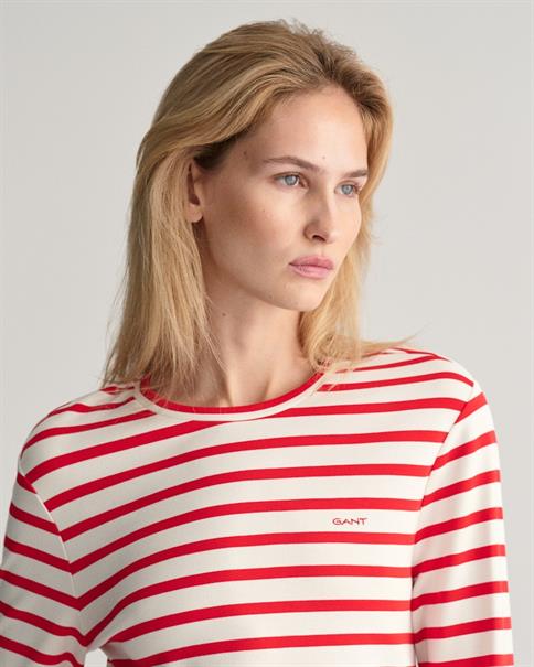 Langarm-T-Shirt mit Streifen bright red