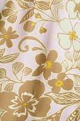 Langarmbluse mit floralem Print beige