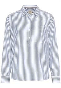 Langarmbluse mit Knopfleiste stripes