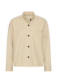 Langarmbluse mit Stehkragen sand