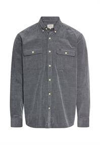 Langarmhemd mit aufgesetzten Taschen tinted blue