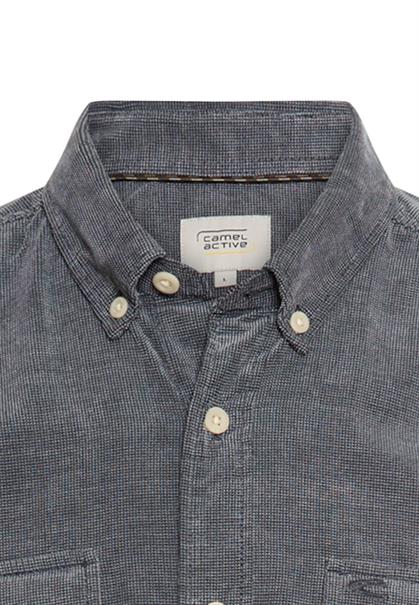 Langarmhemd mit aufgesetzten Taschen tinted blue