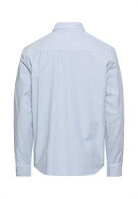 Langarmhemd mit Brusttasche stormy blue