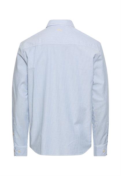 Langarmhemd mit Brusttasche stormy blue