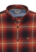 Langarmhemd mit Karomuster brick red