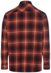 Langarmhemd mit Karomuster brick red