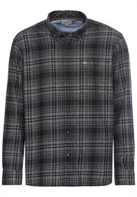 Langarmhemd mit Karomuster rock grey