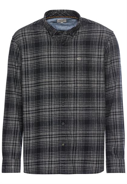 Langarmhemd mit Karomuster rock grey